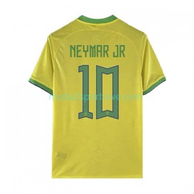 Koszulka Brazylia Neymar JR 10 Domowe Stroje Piłkarskie World Cup 2022 Krótki Rękaw